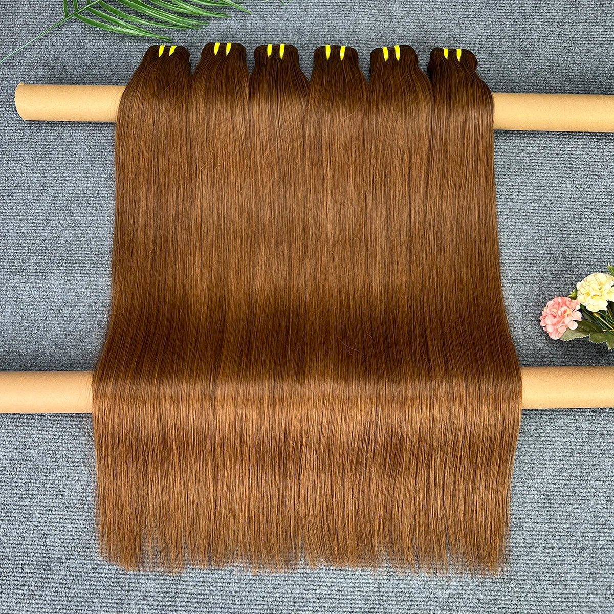 #4 Dark Brown Silky Straight 100% Human Hair Bundles 15A Raw 1 3 4 Pcs Hair Weave Colored Bundles Double Weft Extensions