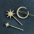 3/4 pcs set Crystal Star Hairpins for Women Girls Metal Hair Clip Pins Luxury Female Hair Pins Wedding Bridal Hair Accessories