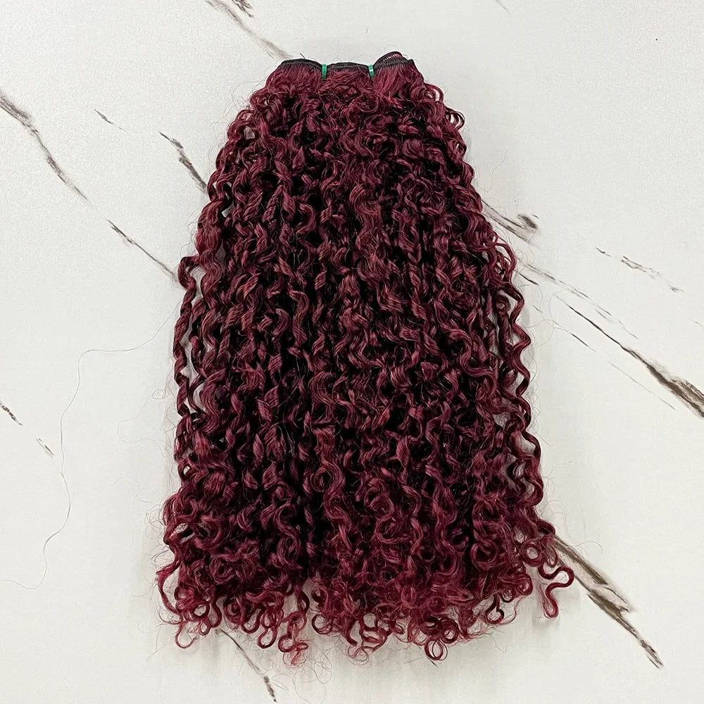 Malaika Pixie Curly Hair 100% Human Hair Bulk Bundles Extension Wave Braiding Virgin Hair Bulk 100g/bundle For Women