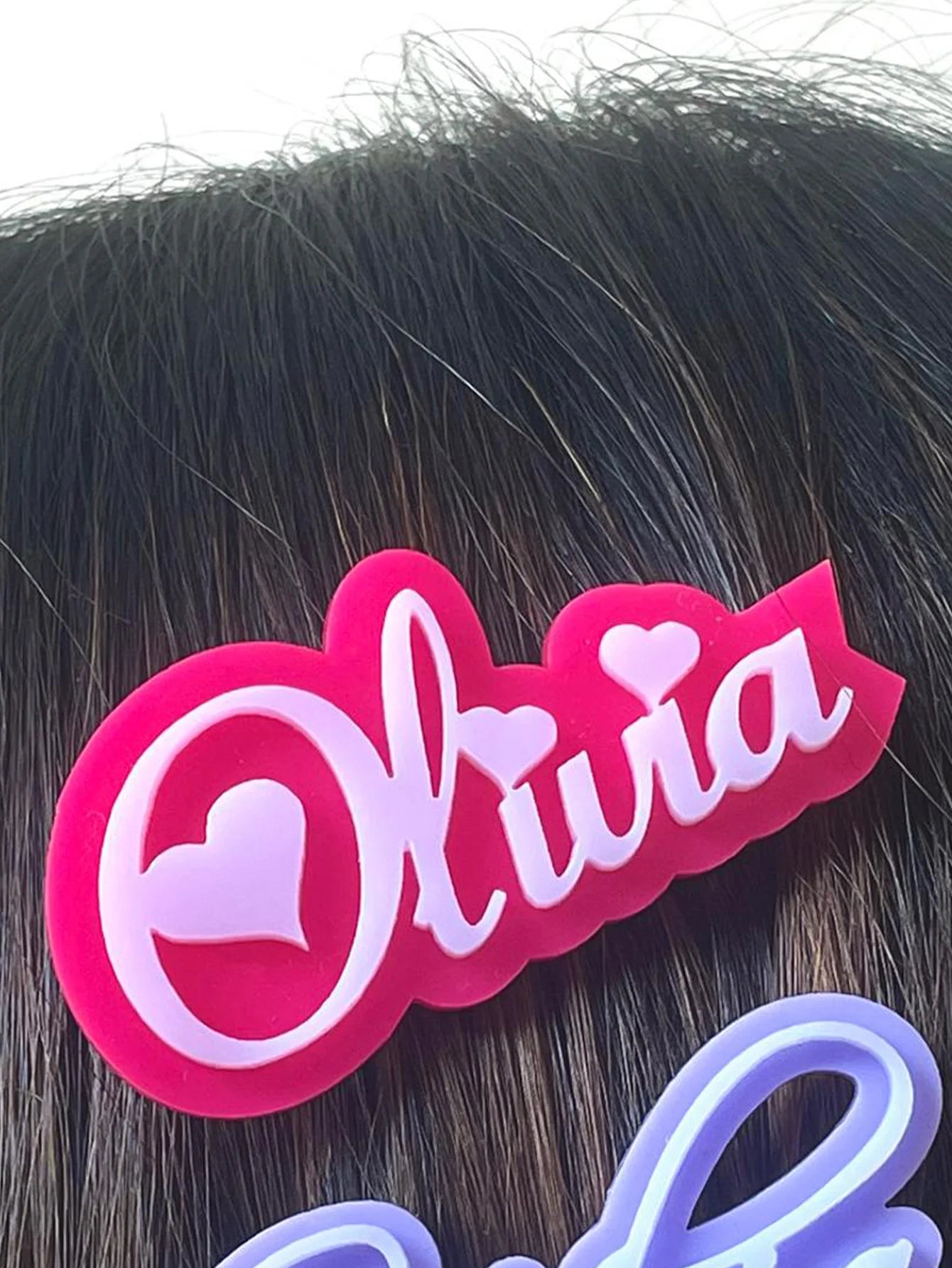 Custom Name Hair Clip - Name Barrette - Alligator Clip - Girl Hair Clip - Birthday Gift - Christmas Gift - Princess Hair Clip