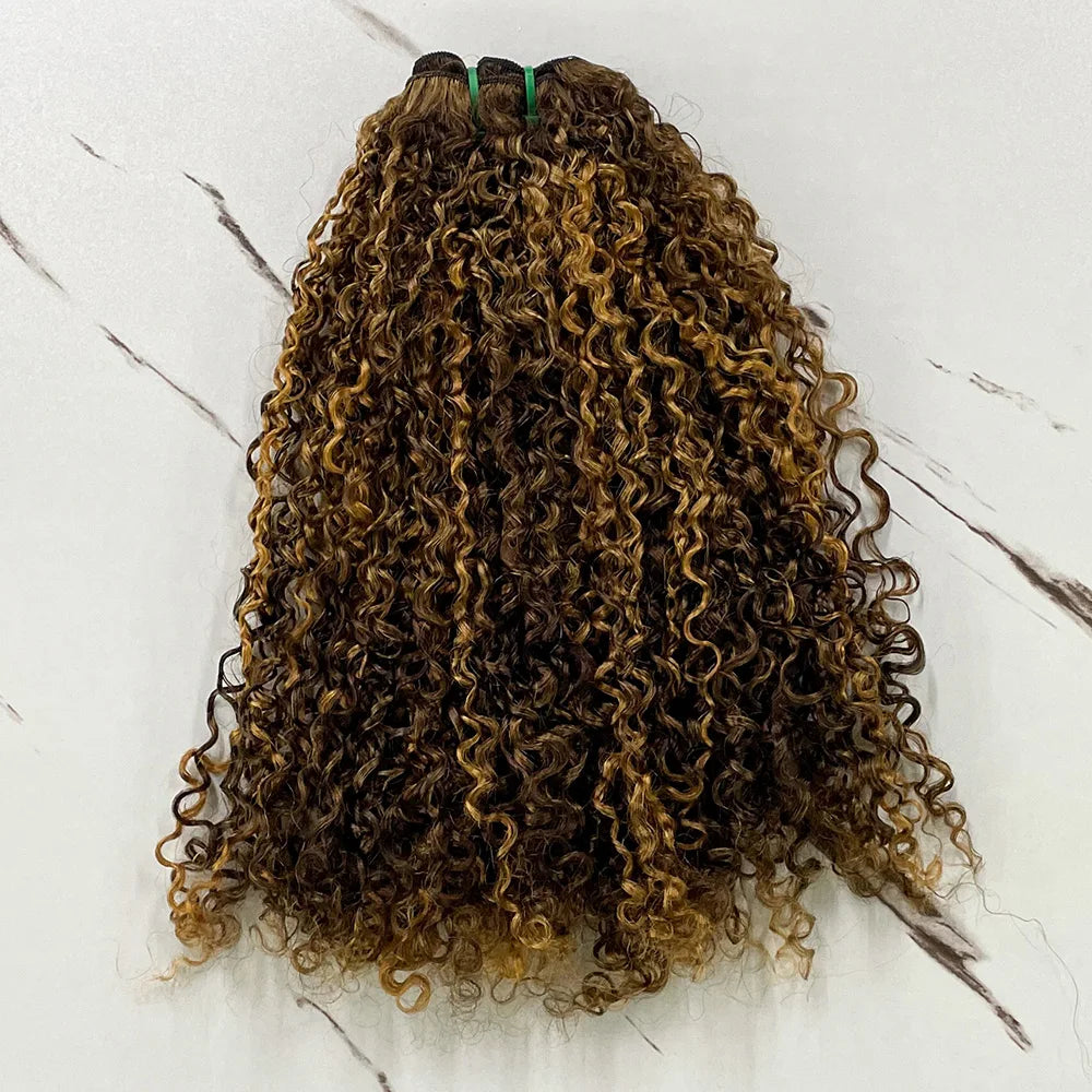 Malaika Pixie Curly Hair 100% Human Hair Bulk Bundles Extension Wave Braiding Virgin Hair Bulk 100g/bundle For Women