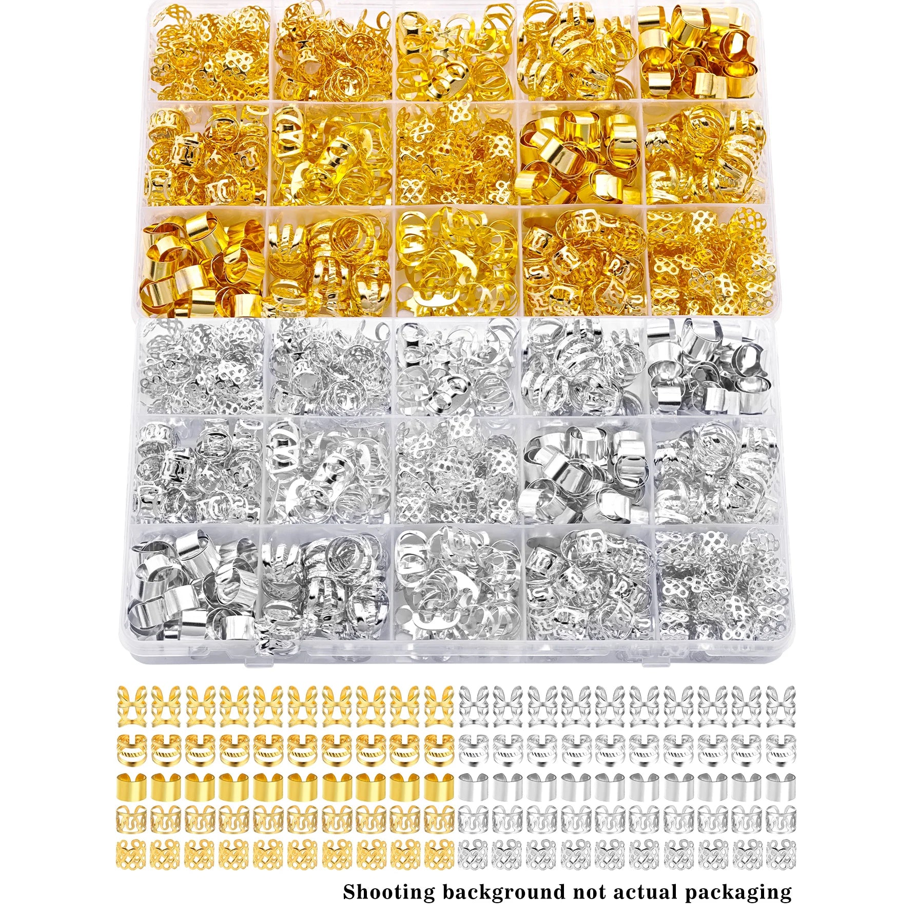 100PCS Alloy Hair Jewelry for Braid Dreadlock Accessories Metal Braid Clip Hair Clip Locs Jewelry for Women Men Hair Accessories