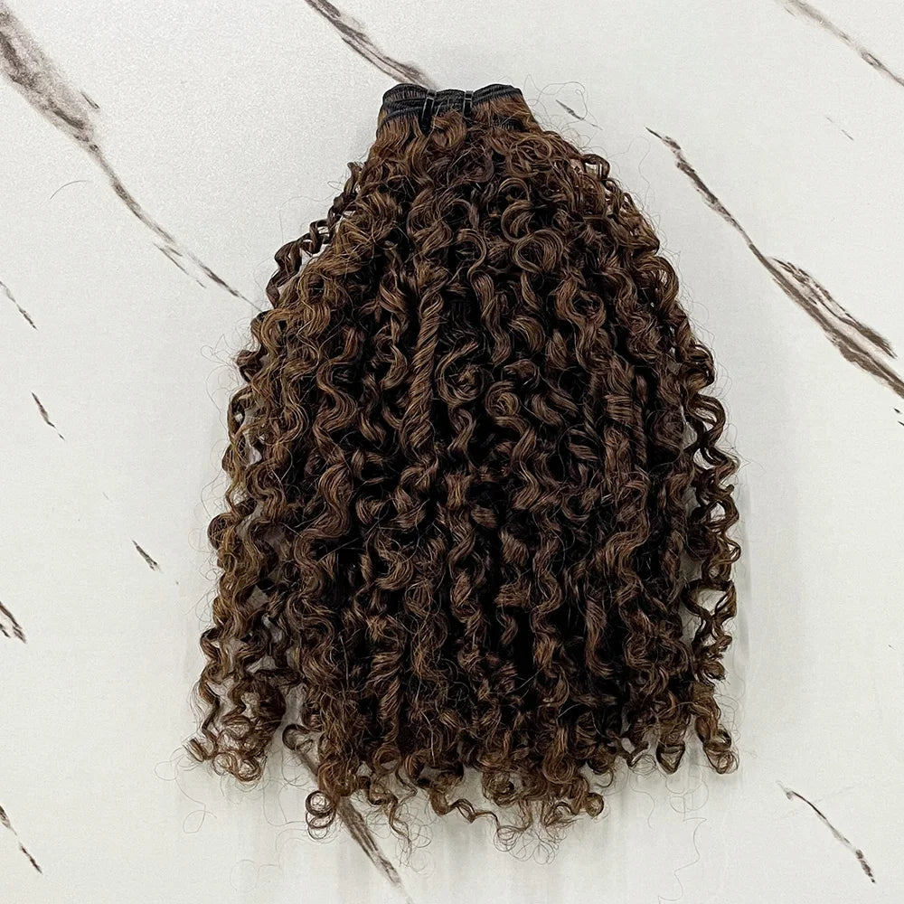 Malaika Pixie Curly Hair 100% Human Hair Bulk Bundles Extension Wave Braiding Virgin Hair Bulk 100g/bundle For Women