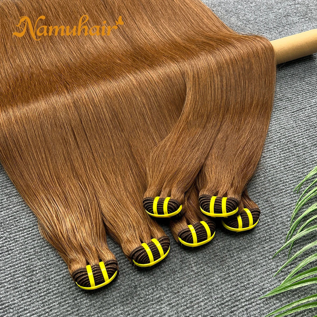 #4 Dark Brown Silky Straight 100% Human Hair Bundles 15A Raw 1 3 4 Pcs Hair Weave Colored Bundles Double Weft Extensions